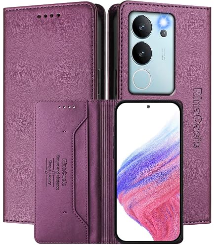 MOJIA Handyhülle Für Vivo V29 5G – PU Leder Brieftaschenhülle Mit Ständer & Kartenfächern