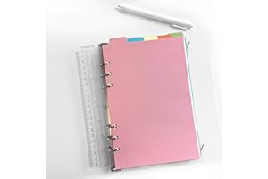 ZELTEN Recharge pour 8.5 pouces A5 couverture 6 trous anneau rond voir classeur dossier(A5 Divider Vertical Colored Paper, 1 Package)