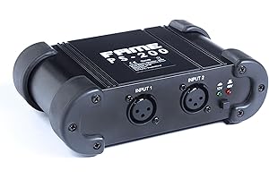 Fame Audio PS-200, 2-Kanal Phantomspeisung, Umschaltbar 12V/48V, Robustes Metallgehäuse, Schwarz, Ideal für Studio und Liveanwendungen, Inklusive 20VDC Netzteil