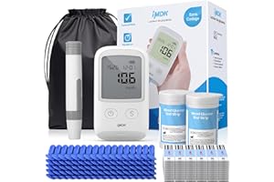 FoviFlxy IMDK Blood Glucose Monitor Kit, 𝗖𝗹𝗶𝗻𝗶𝗰𝗮𝗹𝗹𝘆 𝗔𝗰𝗰𝘂𝗿𝗮𝘁𝗲 Blood Sugar Test Kit with 50 Glucometer Strips, 50 Lancets and 1 Lancing Devices, No Coding Required & Large Screen