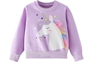 Pilipulu Sweatshirt Mädchen Pullover Kinder Mädchen Baumwolle Langarmshirt Einhorn Häschen Warm Tops 2-8 Jahre Größe 92 98 104 110 116 122 128