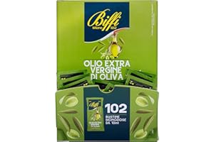Biffi Olio Extra Vergine di Oliva Monodose, 102 Bustine Monoporzione da 10ml
