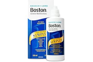 BAUSCH + LOMB Boston Simplus Solution Lentilles de Contact Rigides - Solution d'Entretien Multi-Fonction pour Lentilles Rigides et Rigides Perméables Au Gaz, 120 ml