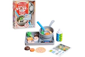 Melissa & Doug Set Water Wow! Piano Cottura - Fornello Giocattolo Cuoci e Mescola, Gioco Educativo con Cibo Che Cambia Colore con l'Acqua, Regalo per Bambini e Bambine, 3+ Anni