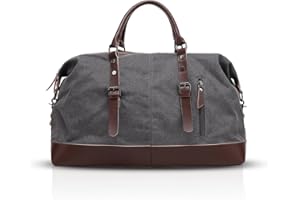 FANDARE Borsone da Viaggio di Tela Borsa da Viaggio Borsoni Tote da viaggio per Uomo Donna Borsone Palestra per Viaggi Multi-compartimenti Sacchetto di Toeletta per Viaggi Palestra Shopping Grigio