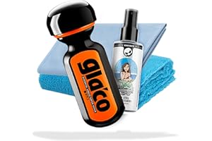 detailmate Juego de Sellado de Parabrisas para Coche y Ducha – Efecto Loto: Soft99 Ultra Glaco Sellado de Cristal 70ml + Parabrisas Cristal 500ml + paño Microfibra de Vidrio + paño Pulido Esponjoso