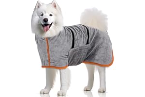 AERZOUSER Peignoir Chien, Serviette pour Chien, Serviette Chien Super Absorbante, Utilizzato per Assorbire Rapidamente L'umidità Dopo Il Bagno Del Cane (XL)