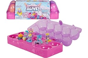 HATCHIMALS ALIVE - Boîte 5 Oeufs + Accessoires - Boîte Oeufs 5 Figurines À Collectionner Et 11 Accessoires - A Faire Eclore Avec De L'Eau - Thème Bébé - Transport Facile - Jouet Enfant 3 Ans et +