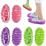 AWAVM 3 Paar (6-teilige) Sauber Hausschuhe Bezüge Abnehmbare und Waschbare Hausschuhe Bezüge Multifunktionale Schuhbezüge Mop