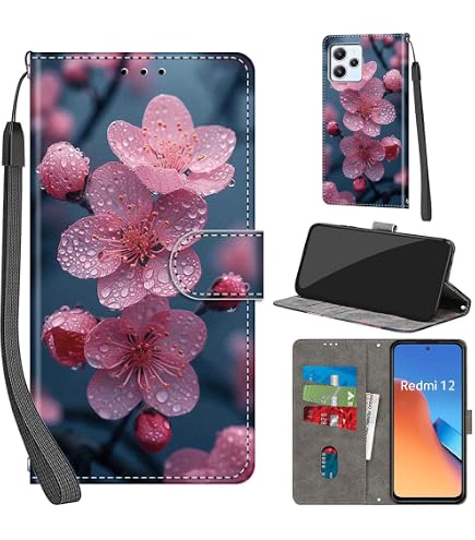 SeNool Custodia Flip In Pelle Per Xiaomi Redmi Note 12 5G / Poco X5 5G - Rossa, Con Slot Carte E Portamonete, Supporto - 5