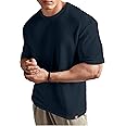 SHODOX Mens Solid Dotted Unique Design Oversized Tshirt for Men - Round Neck Loose Fit Drop Shoulder Mens T-Shirt