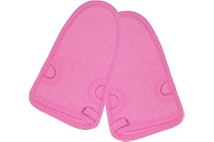 OKALABANDEE 2 Stück Peelinghandschuh, Reinigt Porentief für Körper & Gesicht Körperpeeling & Massage Handschuhe, für Hamam, Sauna, Dusche (Rosa)