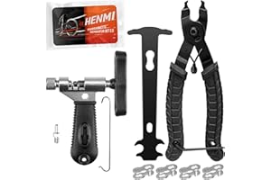 ‎HENMI HENMI Kettennieter Fahrrad, Kettenzange, Kettenschloss Zange und 4 Paar Fahrradketten Nieten Fahrradkette Reparatur Set für 6-12 Fach Fahrradkette Werkzeug