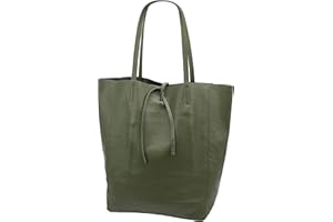 SH Leder ® Damska torba na zakupy z prawdziwej skóry bydlęcej z kieszenią wewnętrzną w wielu kolorach torba na ramię torba z uchwytem 37 x 29 cm Kora G266