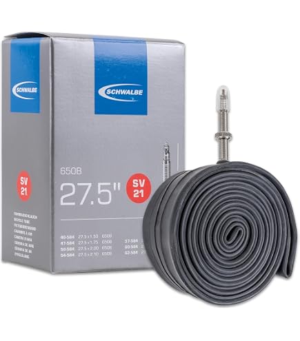 Chambre à Air Continental 650B 27,5+ – Butyle Haute Qualité, Valve Amovible, Sans Soudure, Pour VTT Et Fatbike