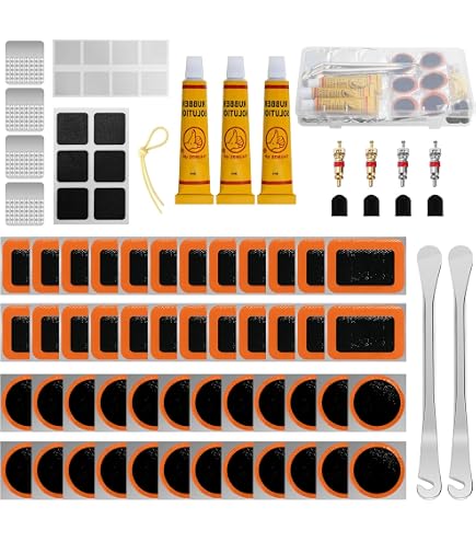 Kit Riparazione Toppe Foratura Tubo Bici OOBRAN - 8 Pezzi Senza Colla - Nuovo