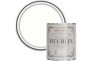 Rust-Oleum Peinture Blanche pour Meubles Chalky, Mat Effet Poudré - Craie Blanche 750ml