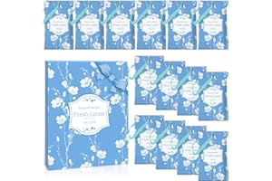 Scent-Hi Scented Sachets, Wardrobe Fresheners, Fresh Linen Sachets, 14 Pack, Long Lasting Fragrance for Drawer Liners, Bedroom, Wardrobe