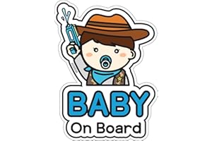 GEEKBEAR Baby on Board Sign for car (09. Cowboy)