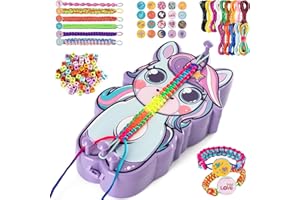 AONTESS Kit Braccialetti Fai Da te Bambina, Crea Braccialetti Bambina Kit Artigianale Braccialetti Amicizia, Giocattolo per Ragazze di 6 7 8 9 10 11 12, Regalo Compleanni Natale (viola)
