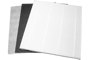 vhbw 3x filtro di ricambio compatibile con DeLonghi DAP 700E, DAP 700 E umidificatore - filtro HEPA, ai carboni attivi, prefiltro