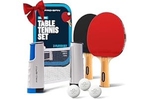 ‎PRO-SPIN PRO-SPIN Tischtennisschläger Set - Mit Tischtennisnetz Für Jeden Tisch, Tischtennis bälle 3-Sterne, Tasche/Hülle | Ausziehbares Mobiles Tischtennis Netz | Tolles Geschenk & Spiele