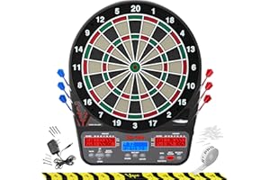 Cible de fléchettes électronique Viper 850, ultra lumineux, triple score, 50 jeux avec 470 variations de score, taille réglementaire, segments robustes testés par cible, fabriqué à partir de nylon de