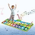 CAREIT Interactive Baby Piano Mat - 10 Keys with Colorful Numbers, Animal Sounds & Music Modes, Fun Learning Keyboard for Toddlers, Lightweight & Portable Musical Toy