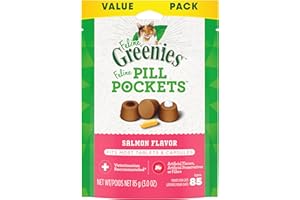Greenies Feline Pill Pockets Salmon Flavor For Cats (Tablet & Capsule) 85 Count