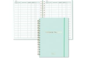 SWEETZER & ORANGE S&O Budget Expense Tracker Notebook - Monthly bill organizer to Stay Organized - Financial Spending Planner - Finance Budgeting Book - 200 Pages Ledger and Binder to Manager Your Money, 8.4” x 11.2”
