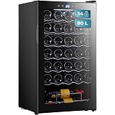 Cecotec Vinoteca 34 botellas Bolero grandsommelier 34030 black compressor, 80 L, Enfriamiento por compresor, Temperatura regu