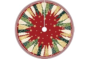 HUIFENGJIE Falda Arbol de Navidad 120cm Alfombra Arbol de Navidad Redondo para Decoración de Fiestas, Christmas Tree Skirt (08)