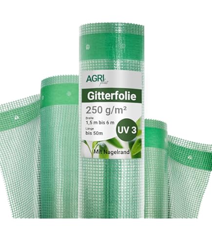 PALUDO 2 x 6M Extra Dick Polyethylen Folie Transparent Gewächshausfolie Plastikfolie Staubschutzfolie Reißfest Gartenfolie aus Polyethylen für Gartenarbeit Treibhaus Folientunnel (250Mu / 1000G
