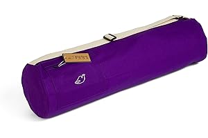 Blue Dove Yoga Chennai Yoga Mat Bag Made from Organic Cotton Yoga Bag with External Zip Up Pocket Choice of Colours