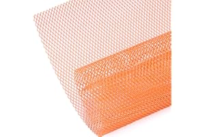 AggAuto 100x33cm Orange grille de course en Losange 6x12mm, grille étirée, alliage d'aluminium Car Grill Mesh, universelle calandre automobile