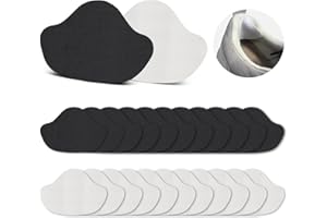 KALEXION Sneaker Reparatur Patch Fersenschutz für Schuhe - 24 PCS Fersenpolster Heel Pads Hackenpolster Schuh Fersen Reparatur Patch Selbstklebend Schuhreparatur Set für Lederschuhe und Sneaker (Schwarz+Weiß)