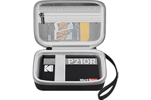 Leayjeen Portable Photo Printer Case for Kodak Mini 2 Retro 4PASS Photo Printer, Eva Hard Carrying Bag with Inner Pocket(Case Only) Black
