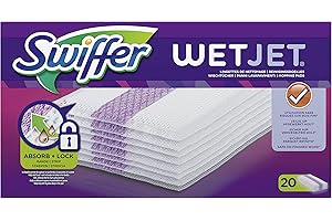 ‎SWIFFER Swiffer WetJet Bodenwischer Wischtücher (20 Tücher) Nachfüllpack für WetJet All-in-1 Wischer für fast jeden Boden