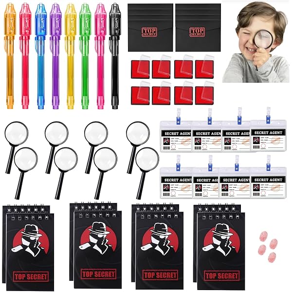 Kit De Detective De 12 Piezas – Gafas De Espía Con Espejo, Bigotes Y Pajaritas Para Fiestas Y Disfraces