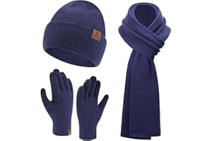 Bequemer Laden Invernale Termici Cappello Berretto Lunga Sciarpa Touch Screen Guanti Set Berretti in Maglia Scaldacollo Guanti per Uomo und Donna