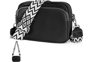 Wikay Bolso Bandolera Mujer Pequeño de Suave Cuero PU, Bolsos Mujer Bandolera para Movil Bandolera Pequeña Mujer con Cremallera y Correa Ajustable Regalos de San Valentín y Navidad