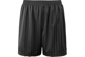 Kids Essentials Boys Girls PE Shorts School Games Gym Football Shadow Stripe Many Colours