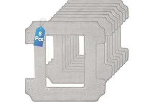 FUKMORY Lot de 8 Chiffons de Nettoyage pour Ecovacs Winbot W2 Pro/W2 Pro Omni/W2 Omni/W2/W1 Pro/W1 Serpillère Rechange Kit, Réutilisables et lavables en Microfibre