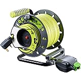 Masterplug OMU2513FL3IP-PX Pro-XT Reverse Open Cable Reel with Single In-Line Weatherproof Socket, 25 Metres with 3 Metres Re