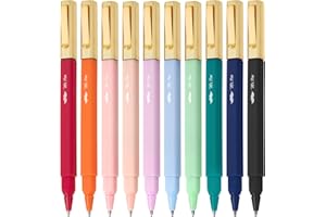 Mr. Pen - Lot de 10 stylos esthétiques, couleurs assorties, séchage rapide, sans bavure, stylos bibliques à pointe fine, pointe pour prise de notes, esthétique, (OOYC012M203)