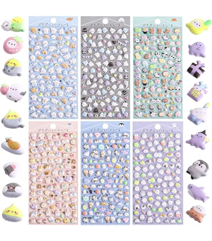 Über 130 3D Puffy Aufkleber – Niedliche Meerjungfrau-Motive Für Kinder & Scrapbooking