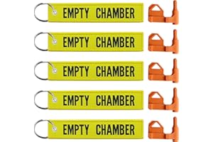 CONNECTION 5 Piezas Bandera de Seguridad de la Cámara de Armas Safety Flag Seguridad de la Pistola Bandera de la Seguridad con 5 Etiquetas de Llavero Banderas de Aeguridad para Escopeta Rifle Pistola