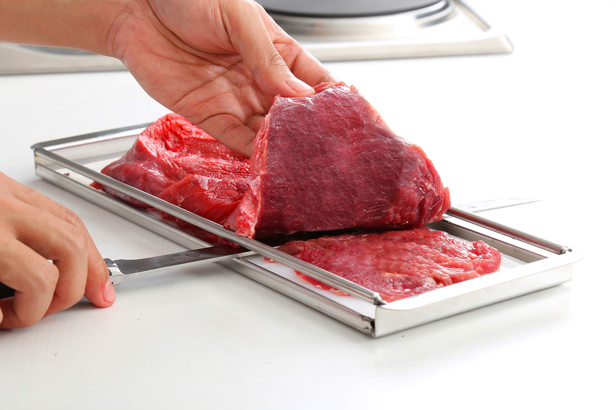 PRECISION MEATS Beef Jerky Slicer Kit Review: Superior Butchers Carving Knife & Meat Slicing Cutting Board