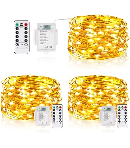 Christmas Decorations Augone [2 Pack] String Lights 120 LED Lights 40ft ...