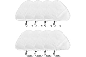 Anyasen Panni per scopa a vapore ricambi scopa a vapore 8 pezzi Universale in microfibra triangolare lavabile pulizia compatibile Pad Cover ricambio per pulitore a Vapore